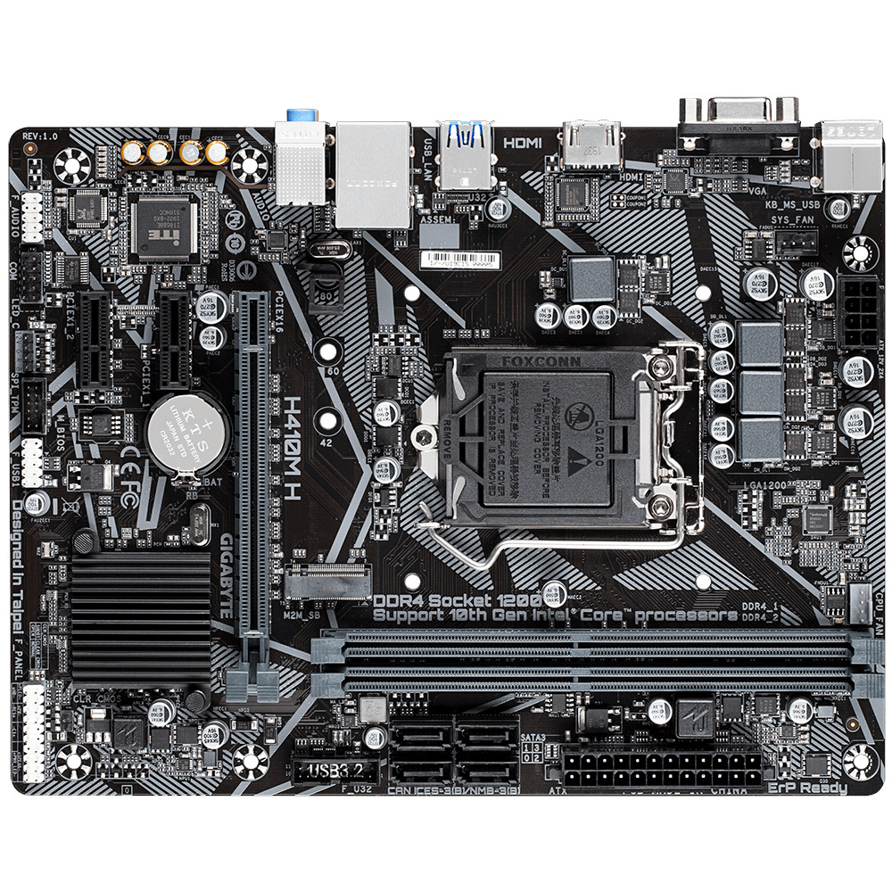 Gigabyte - H410M-H - התמונה להמחשה בלבד